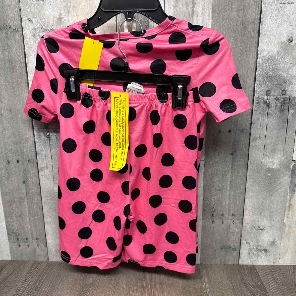 Size 10 Pink/Black B Brand 2pc PJs