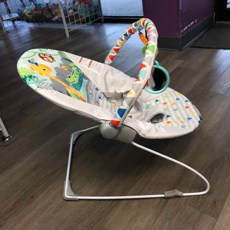 Bright Starts Gray/Teal Jungle Bouncer