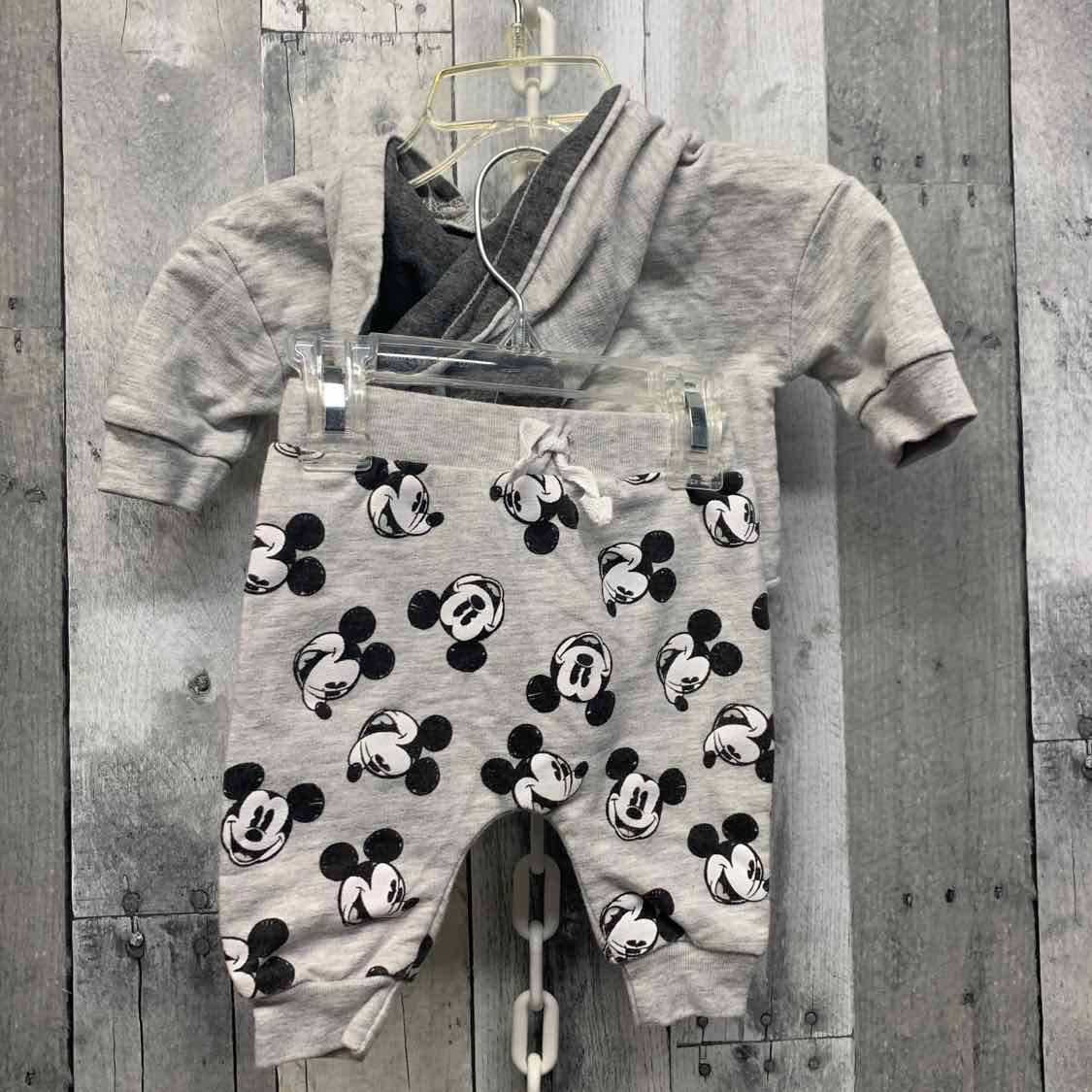 Size 0-3 Months Gray Disney Sweats - 2pc
