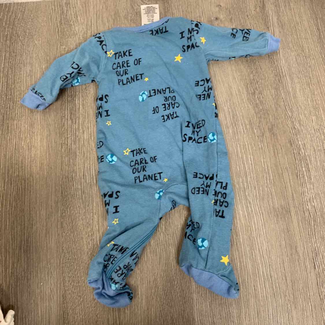 Size Preemie Blue Print Gerber Footy PJs