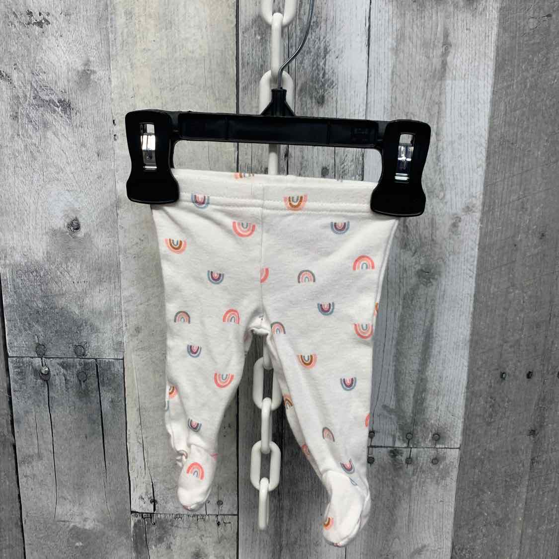 Size Preemie White Print Child of Mine Athletic Pants