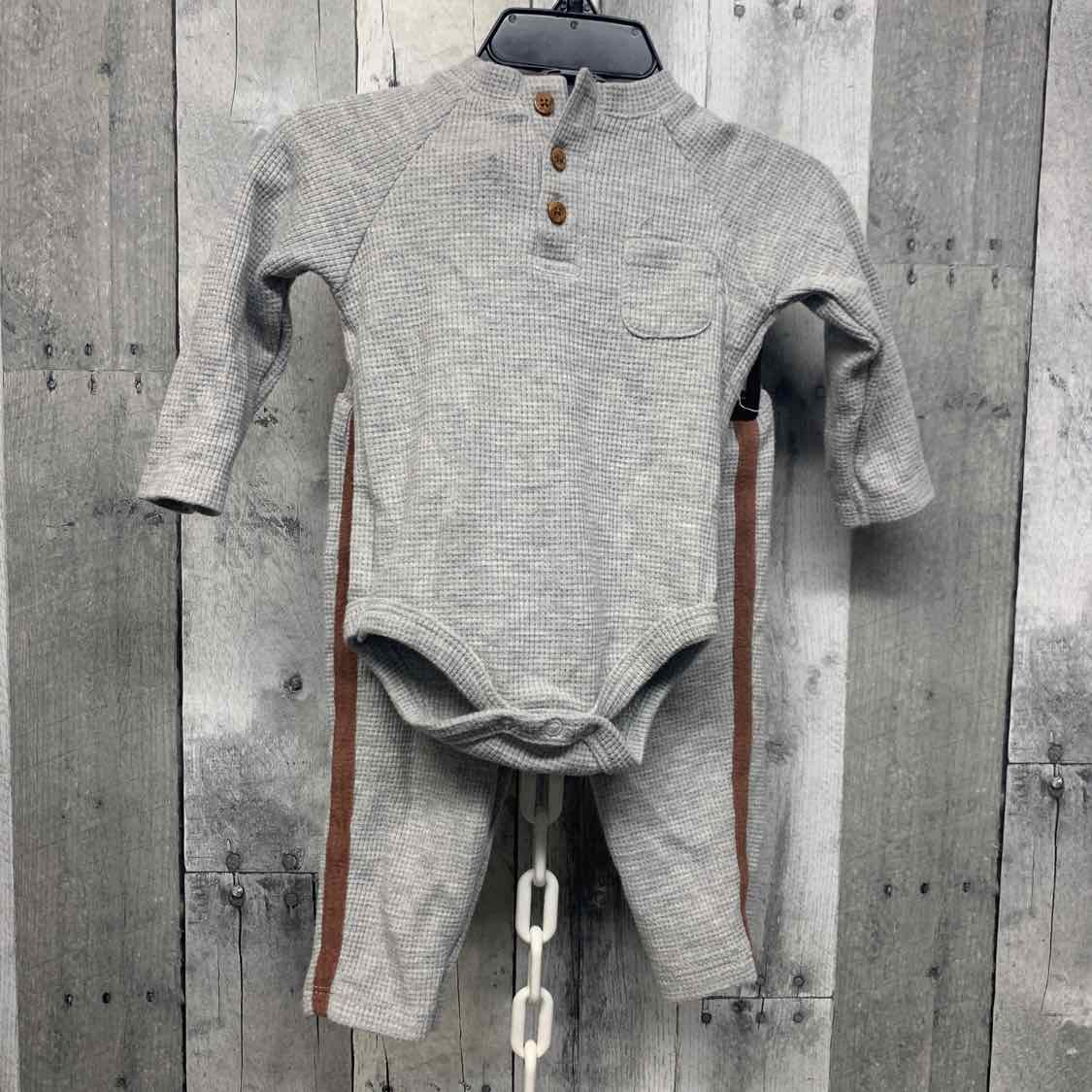 Size 6-9 Months Gray/Brown Nicole Miller Shirt/Pants