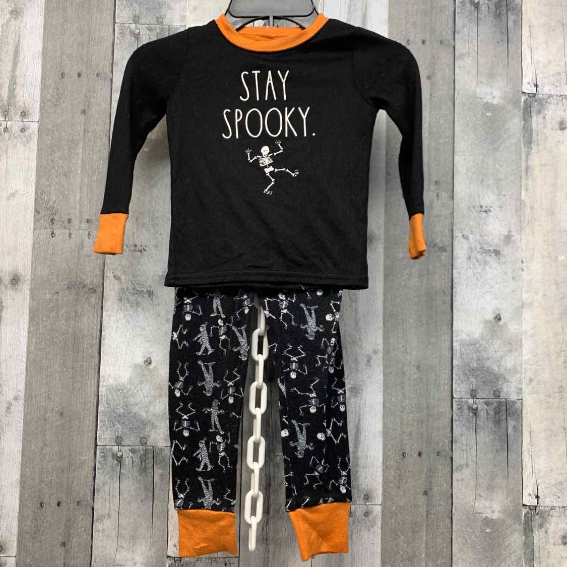 Size 4T Black/Orange B Brand 2pc PJs