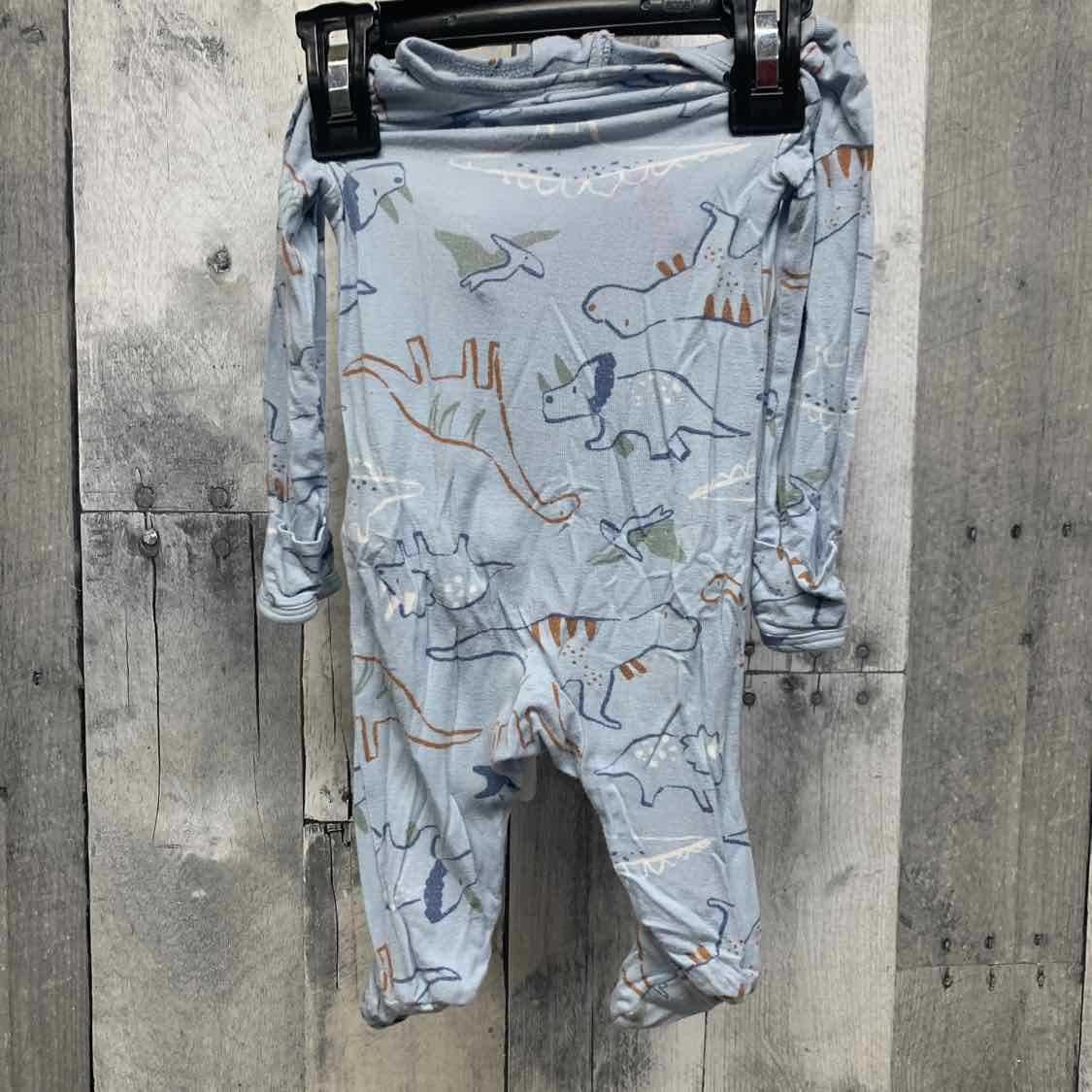 Size Newborn Blue Print Carter's Footy PJs