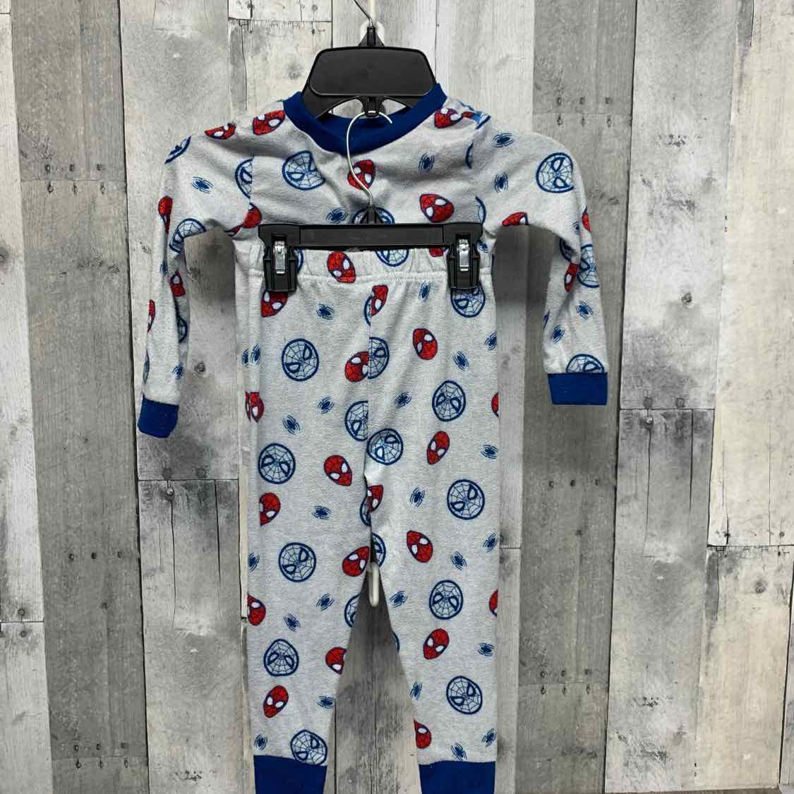 Size 4T Gray/Navy Marvel 2pc PJs