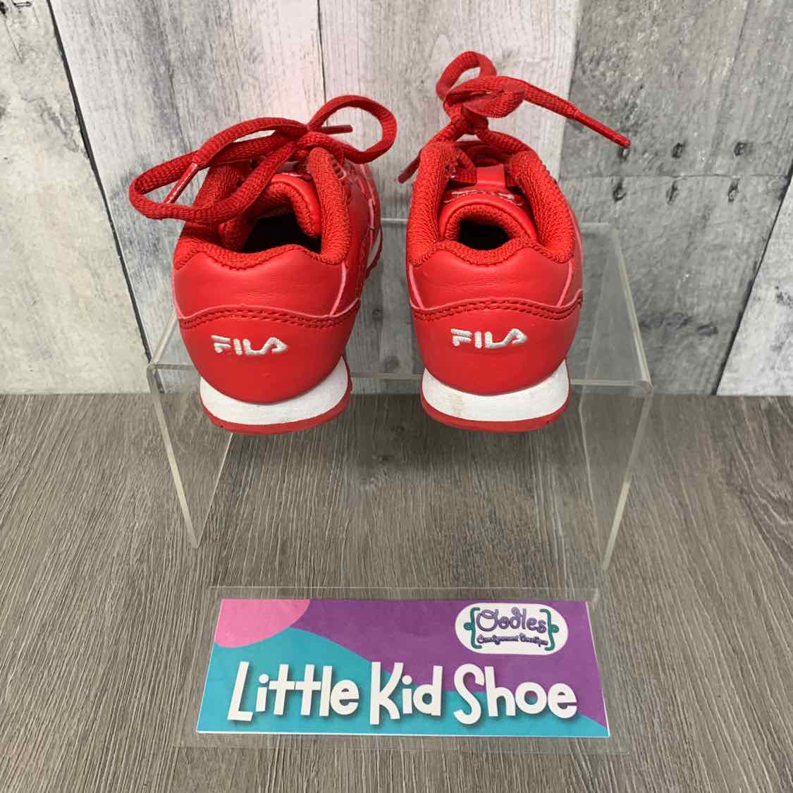 Size 5 Red/White Fila Sneakers
