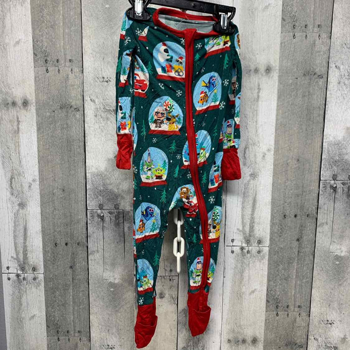 Size 6-12 Months Green Print Little Sleepies Footy PJs