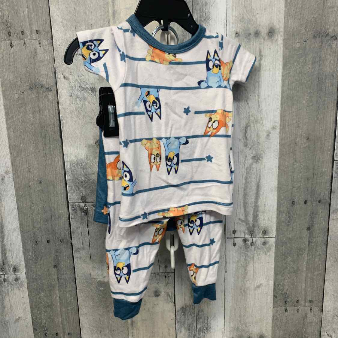 Size 12 Months White/Blue Disney 2pc PJs