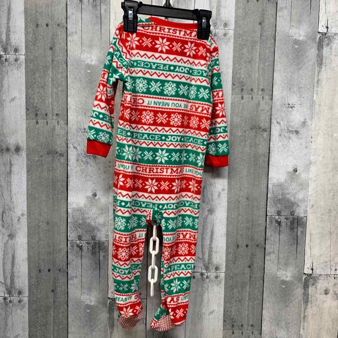 Size 18 Months Red/Green B Brand Footy PJs