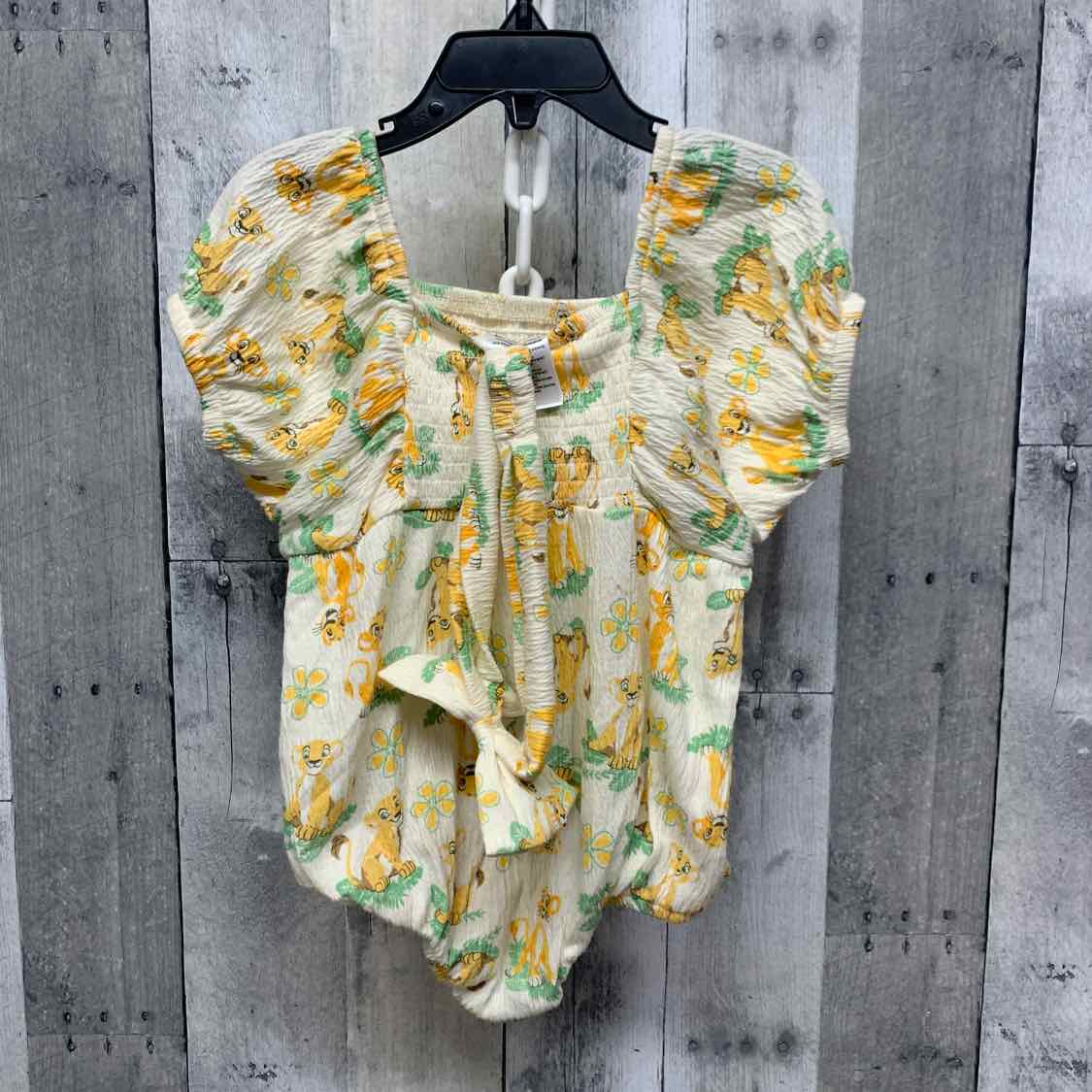 Size 24 Months Ivory/Yellow Disney Romper - OodlesCB