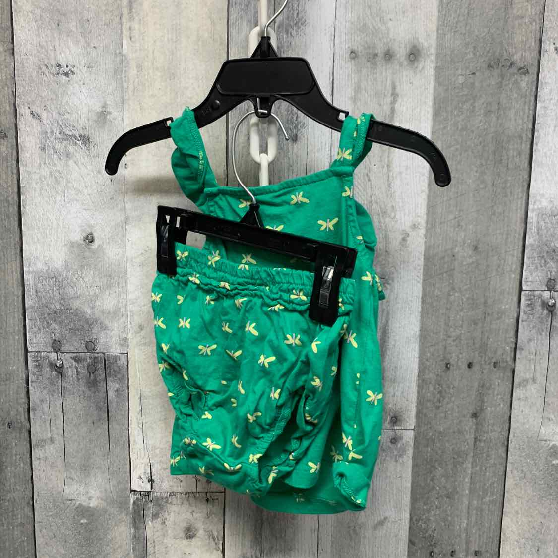 Size 18 Months Green/Ivory Carter's Shirt/Shorts