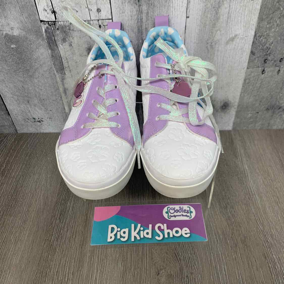 Size 3 White/Purple B Brand Sneakers