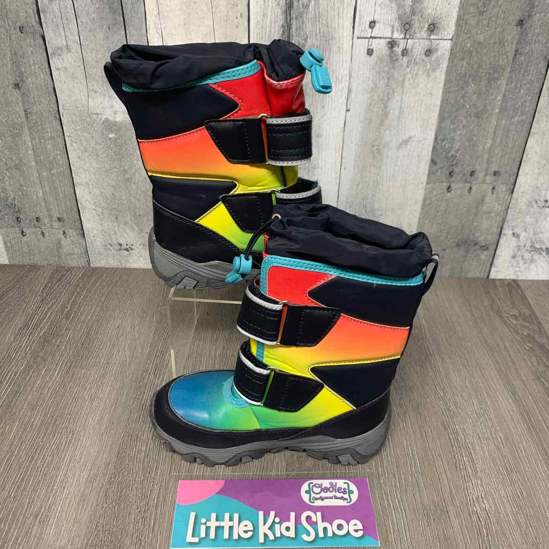 Size 12 Navy/Orange Lands' End Snow Boots