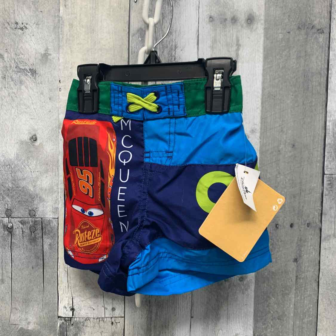 Size 2 Navy Print Disney Store Swim Trunks - OodlesCB