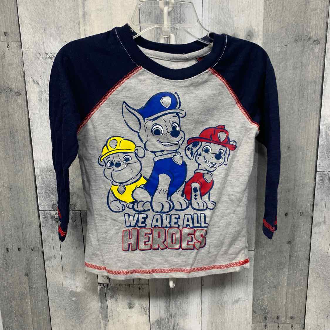 Size 2T Gray Paw Patrol Long Sleeve Shirt