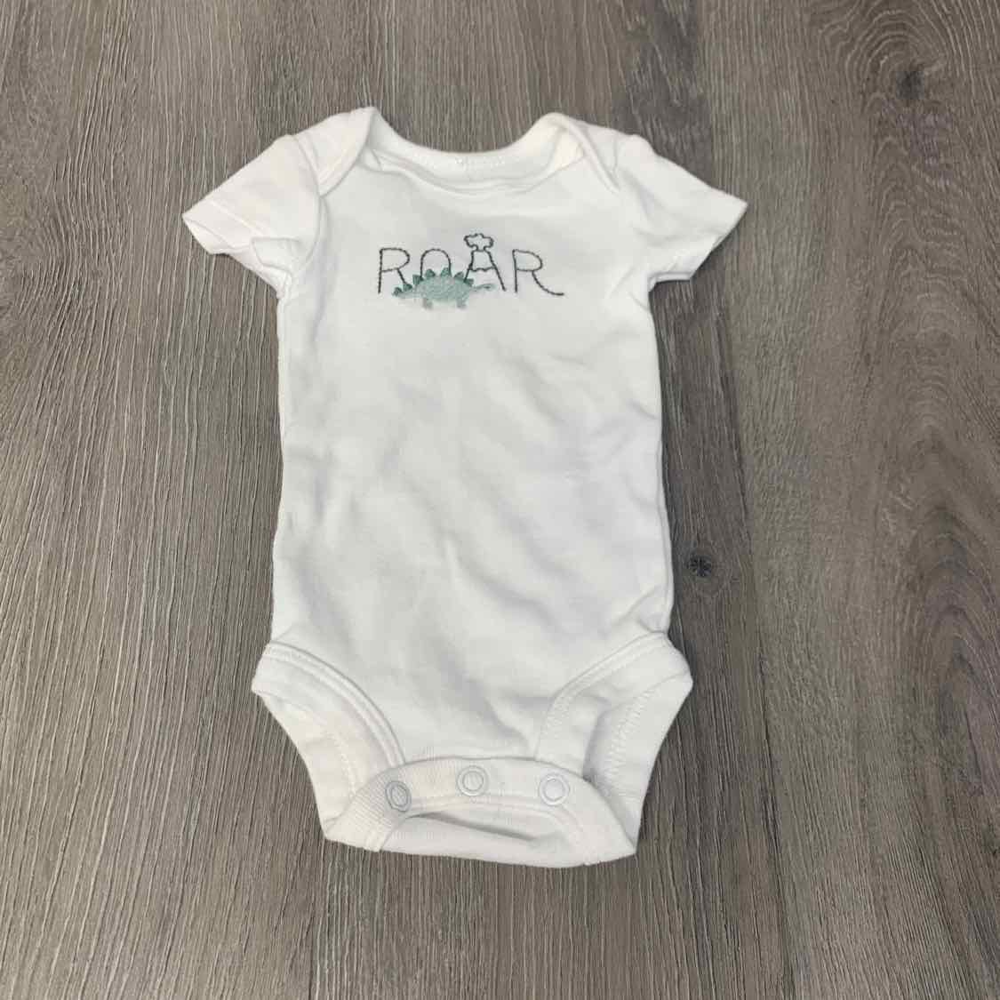 Size Preemie White/Green Child of Mine Bodysuit - OodlesCB