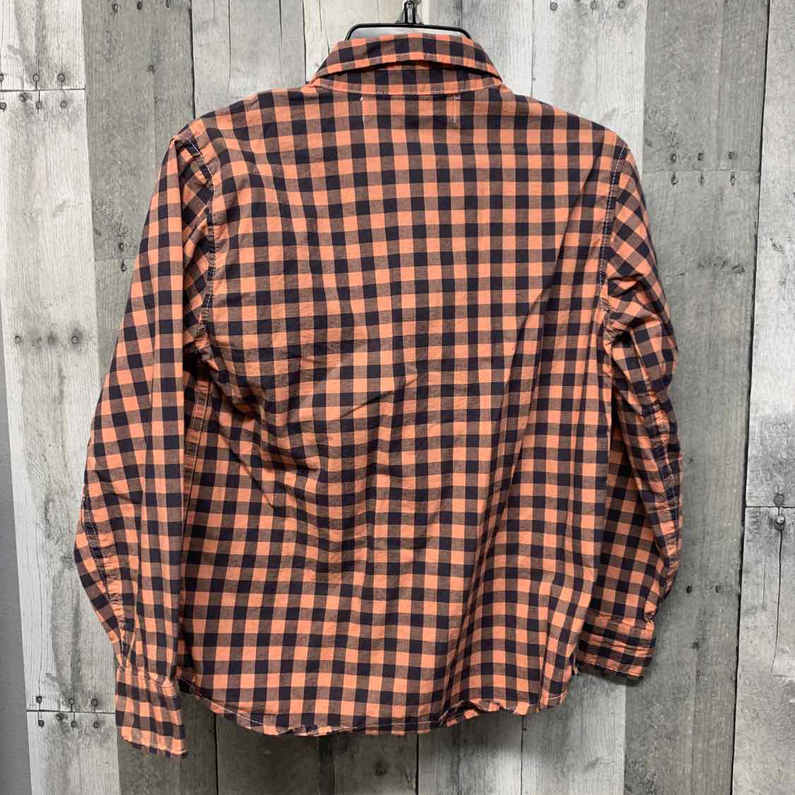 Size 8 Coral/Gray Old Navy LS Button Up