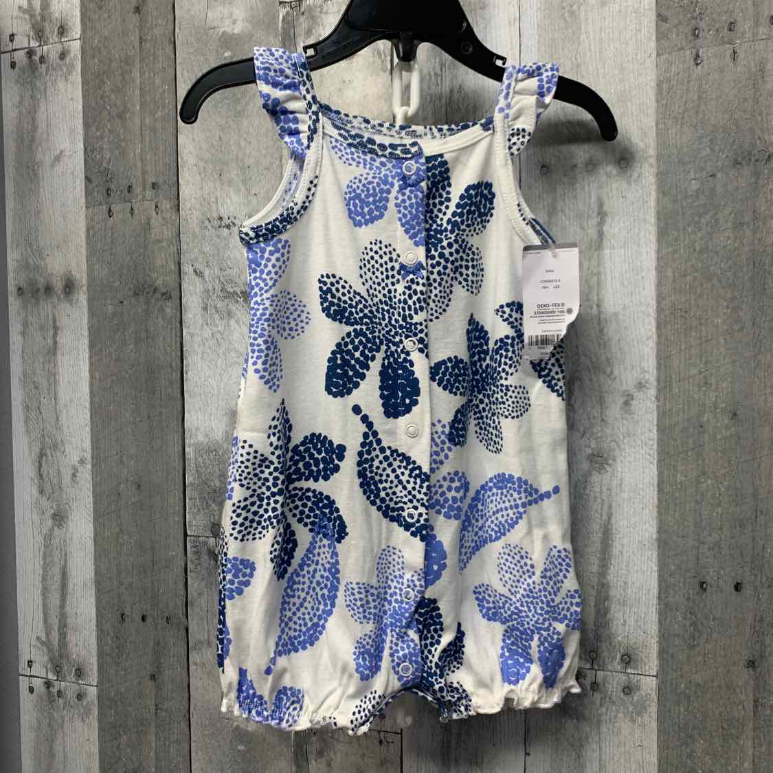 Size 18 Months White/Blue Carter's Romper