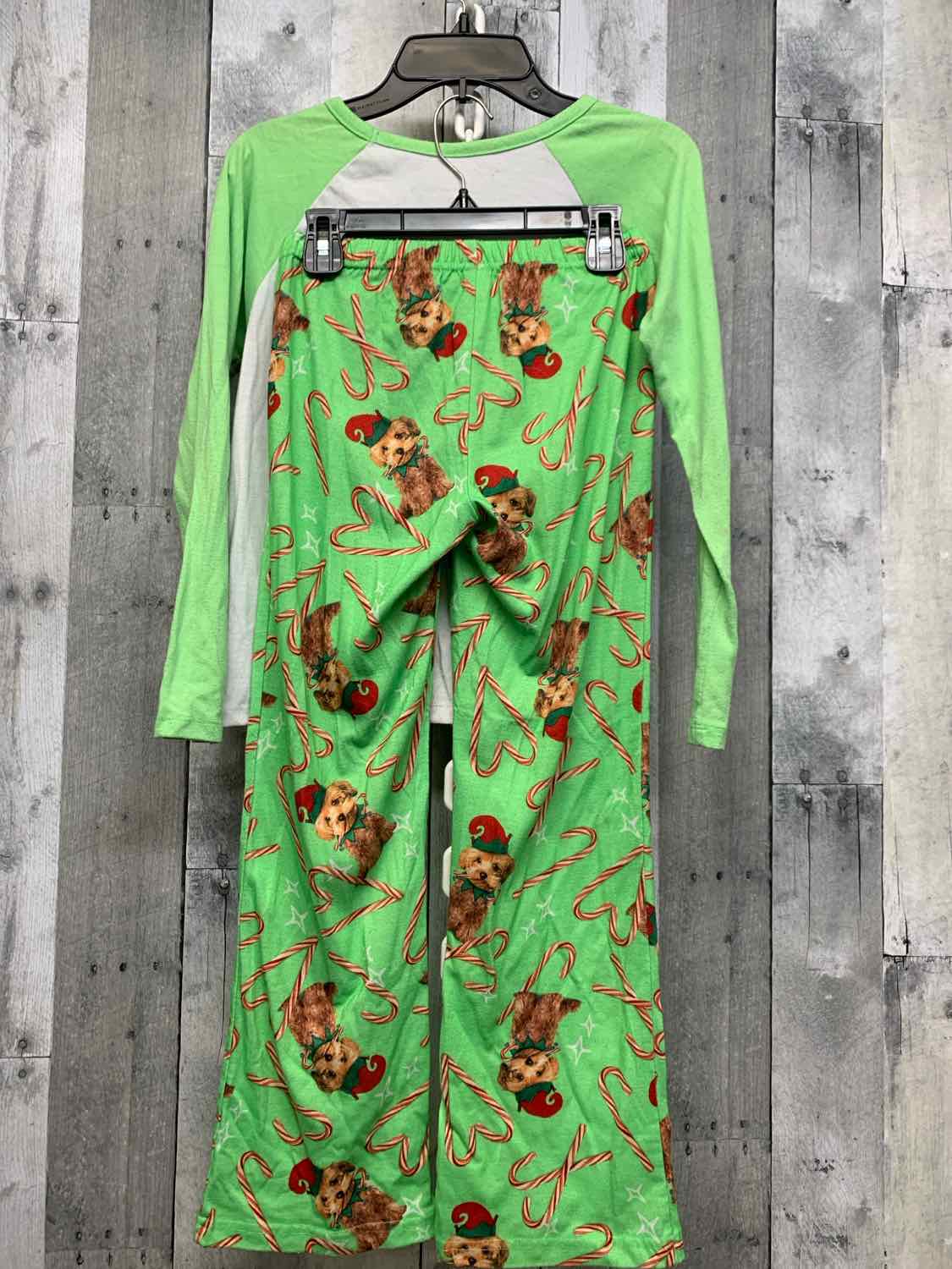 Size 8 Green/White Justice 2pc PJs