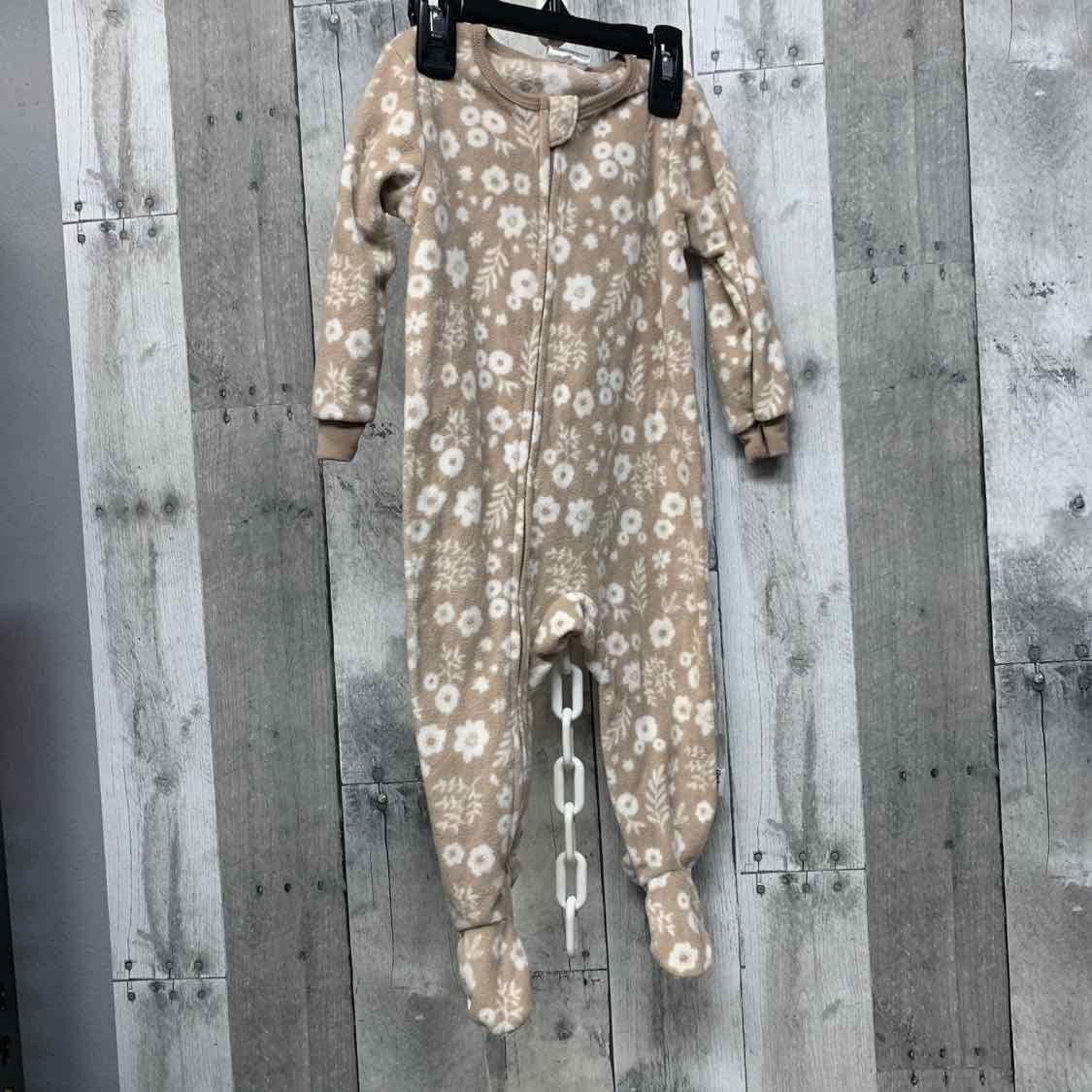 Size 12 Months Tan Graphic Gerber Footy PJs