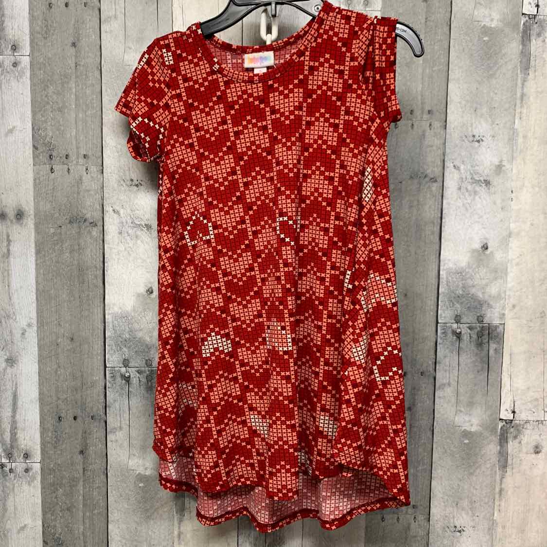 Size 8 Red Graphic LulaRoe Dress