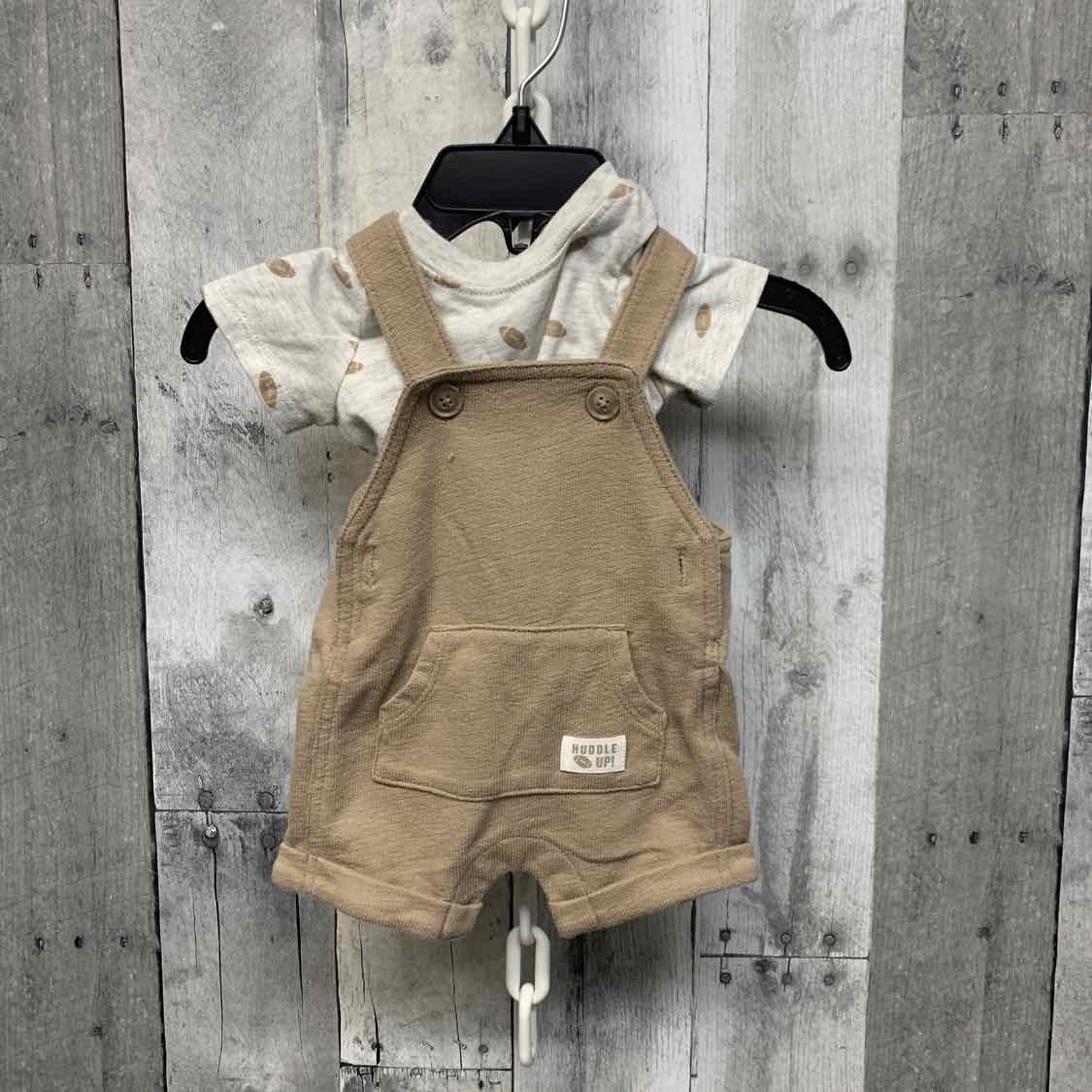 Size Newborn Gray/Brown Carter's Shirt/Shorts