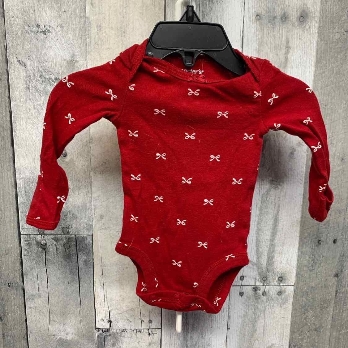 Size Newborn Red Print Carter's Bodysuit