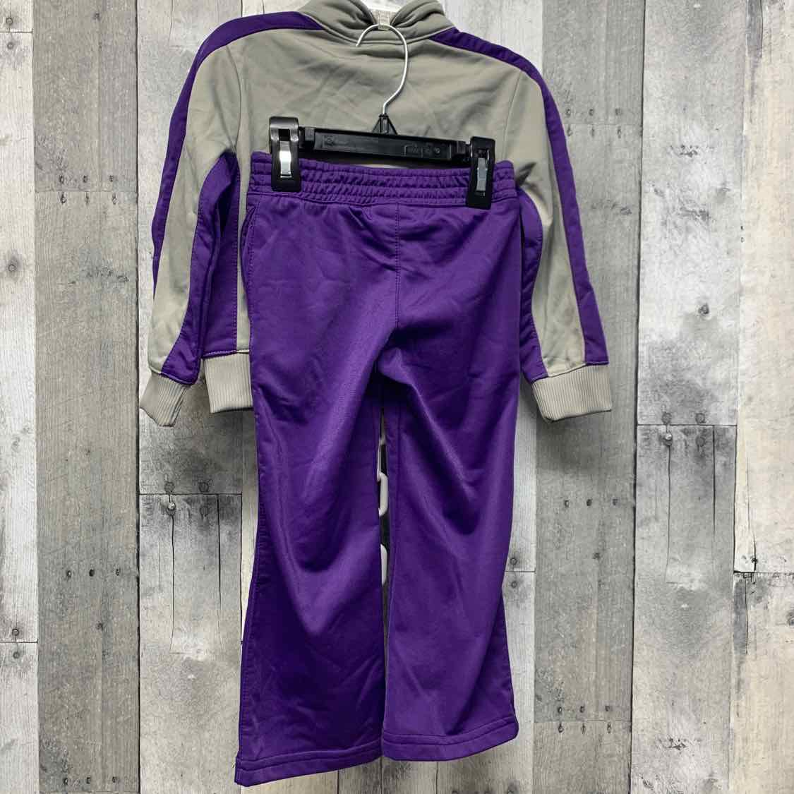 Size 3T Gray/Purple Sport Brand Jacket/Pants
