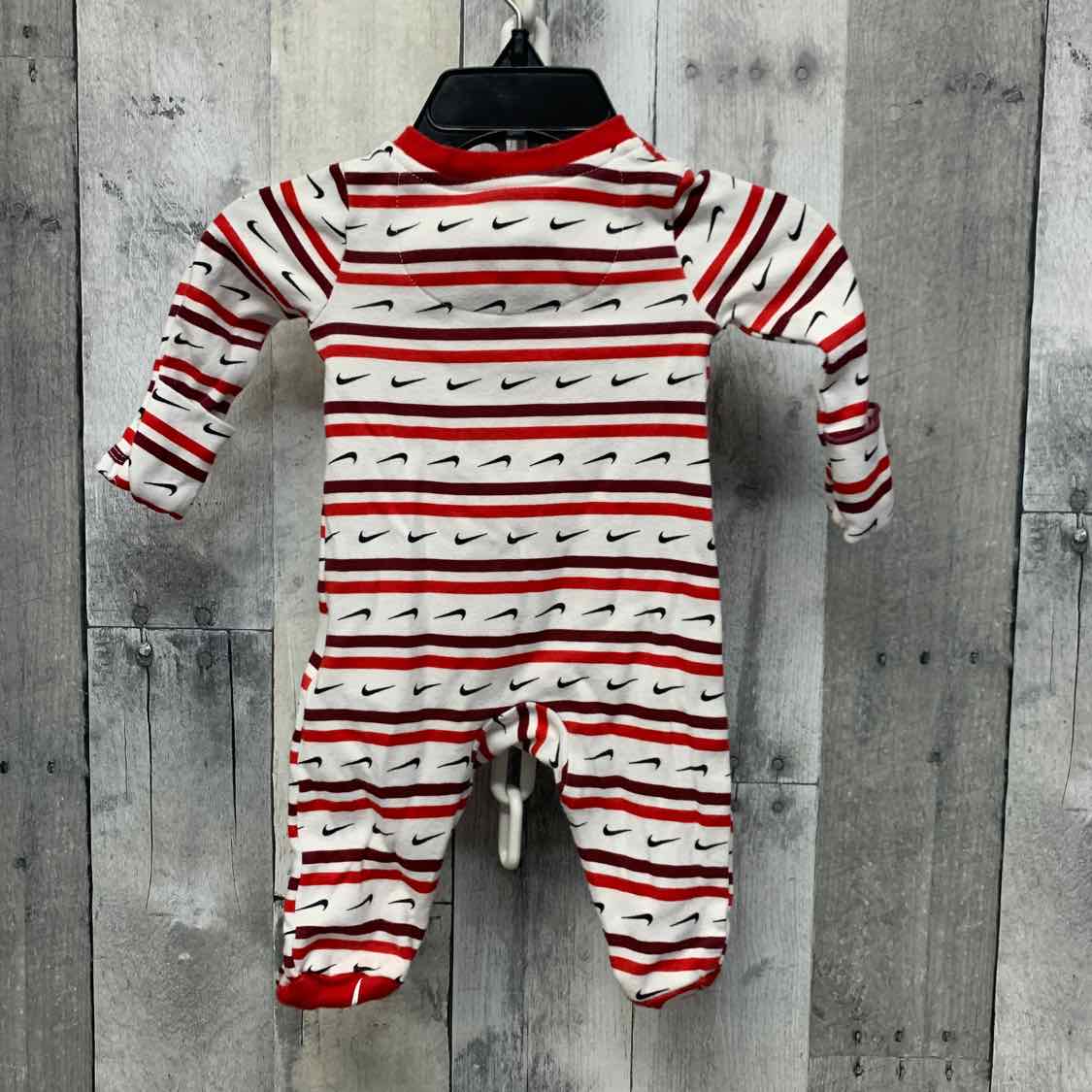 Size Newborn Red/White Sport Brand Footy PJs