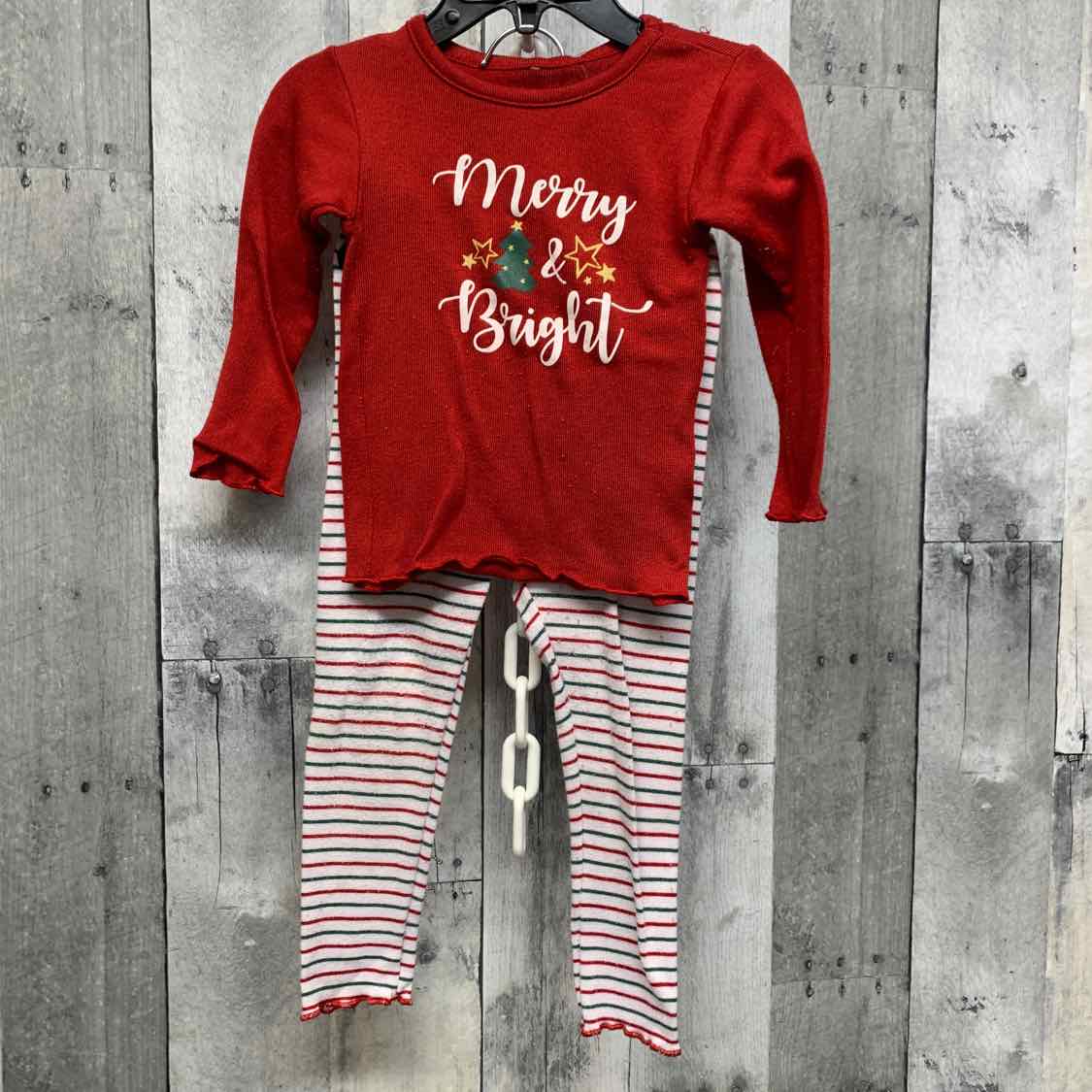 Size 18 Months Red/Green B Brand 2pc PJs