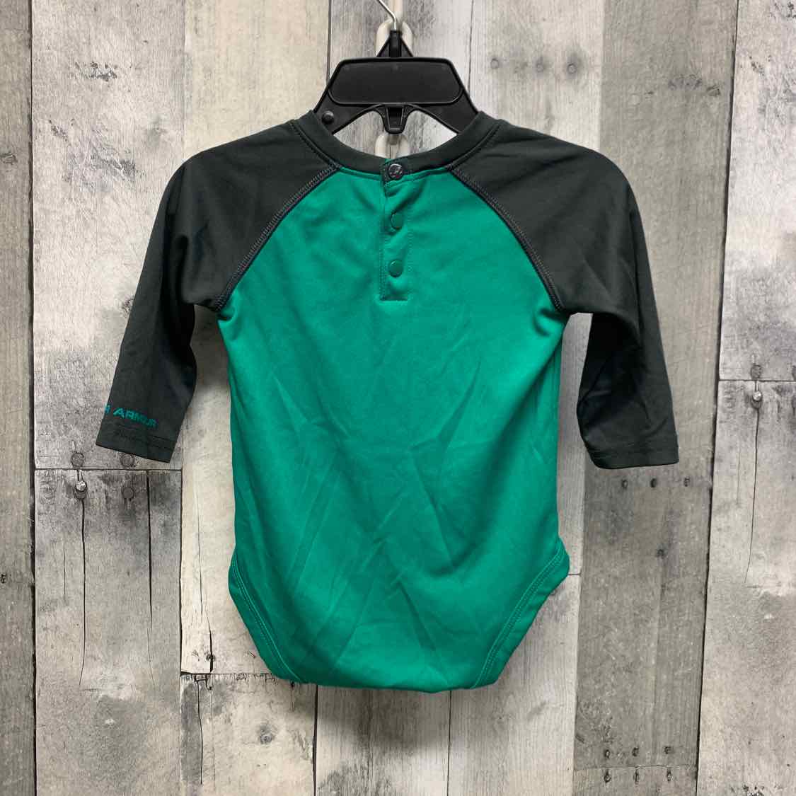 Size 6-9 Months Green/Gray Sport Brand Bodysuit