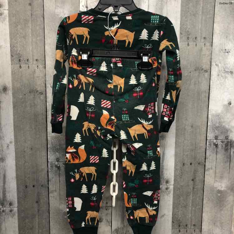 Size 3T Green Print Children's Place 2pc PJs