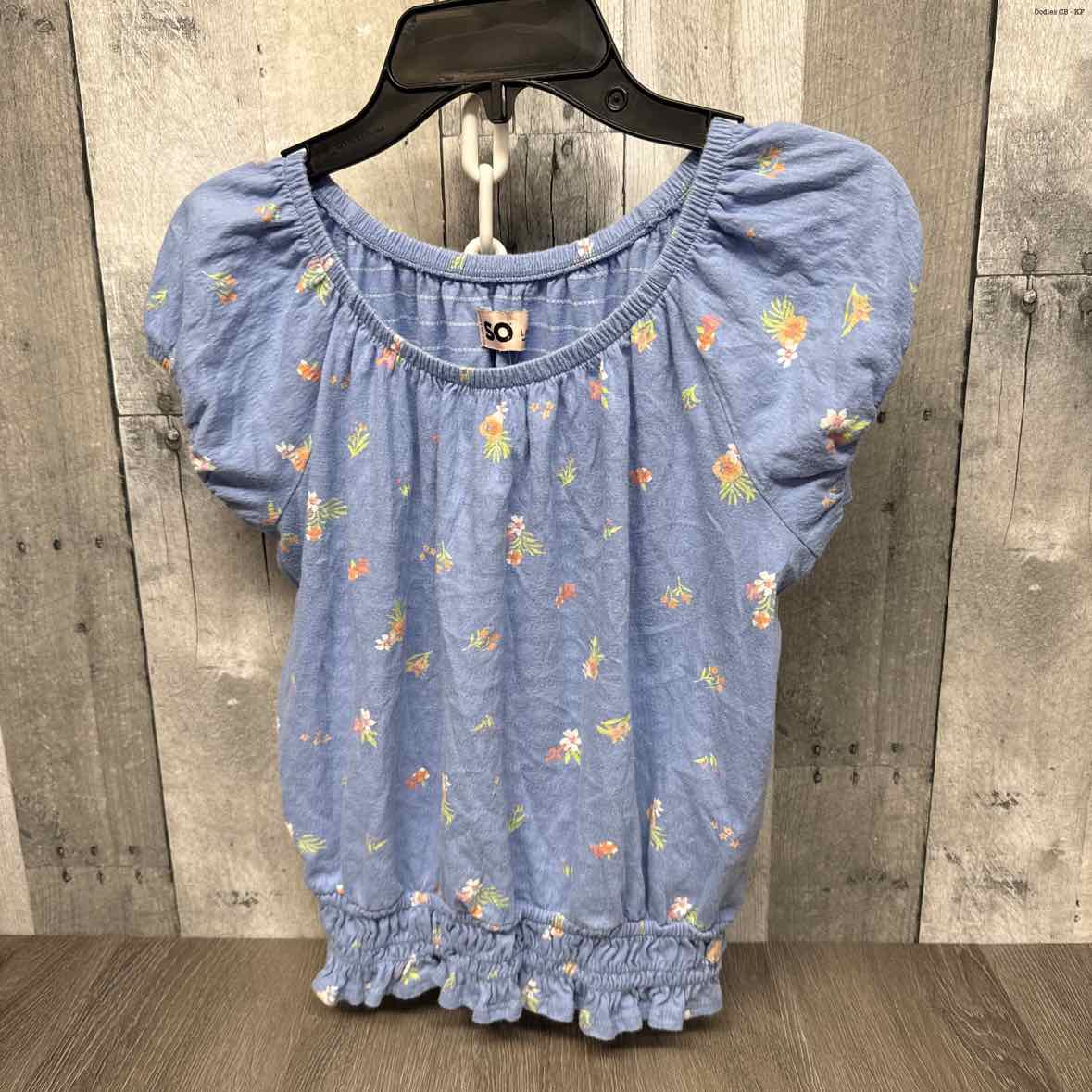Size 10/12 Blue SO Short Sleeve Shirt
