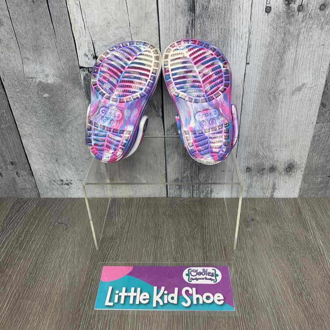 Size 6 Purple/Pink Crocs Sandals