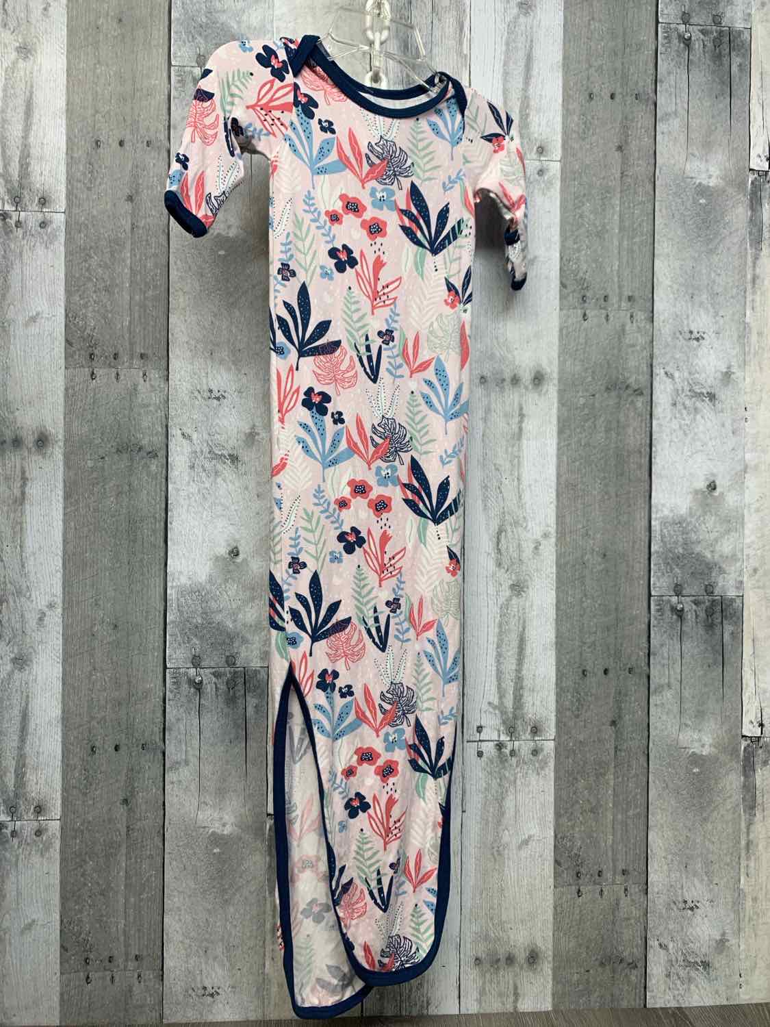 Size 0-3 Months Pink Print Bamboo Layette