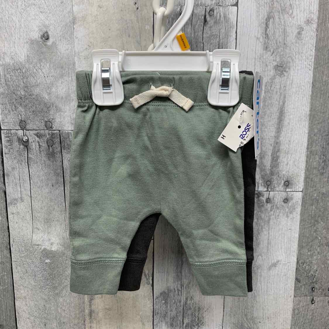 Size Newborn Green/Black Carter's Pants - OodlesCB