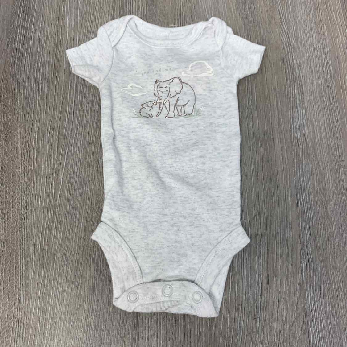 Size Preemie Gray Print Carter's Bodysuit