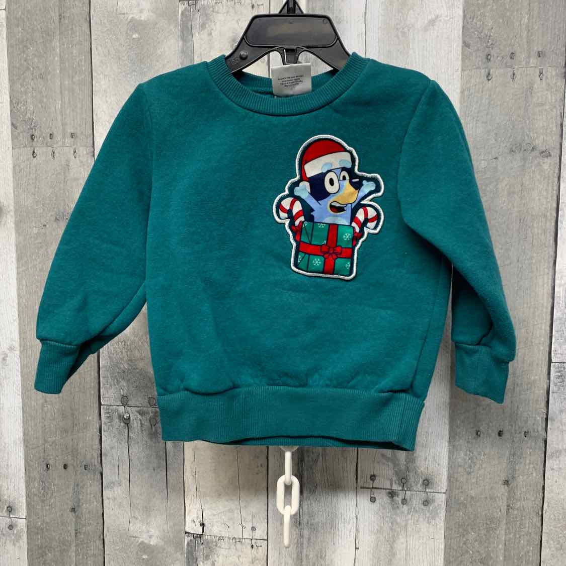 Size 2T Green/Red Disney Sweat Shirt