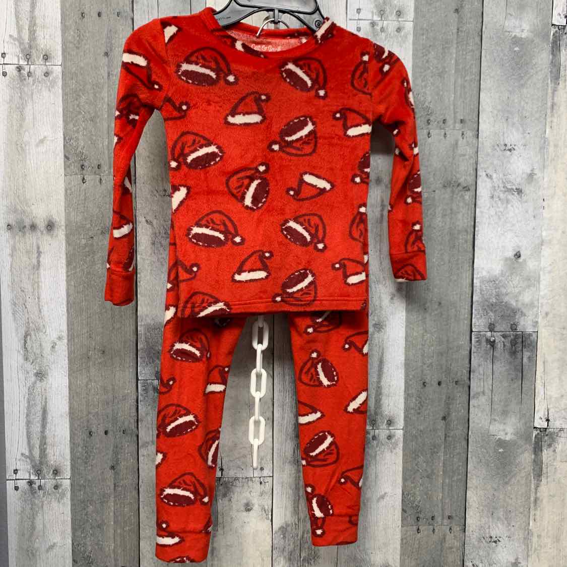 Size 4 Red Print Cat & Jack 2pc PJs