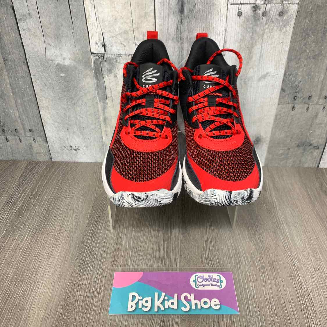 Size 4 Black/Red Sport Brand Sneakers