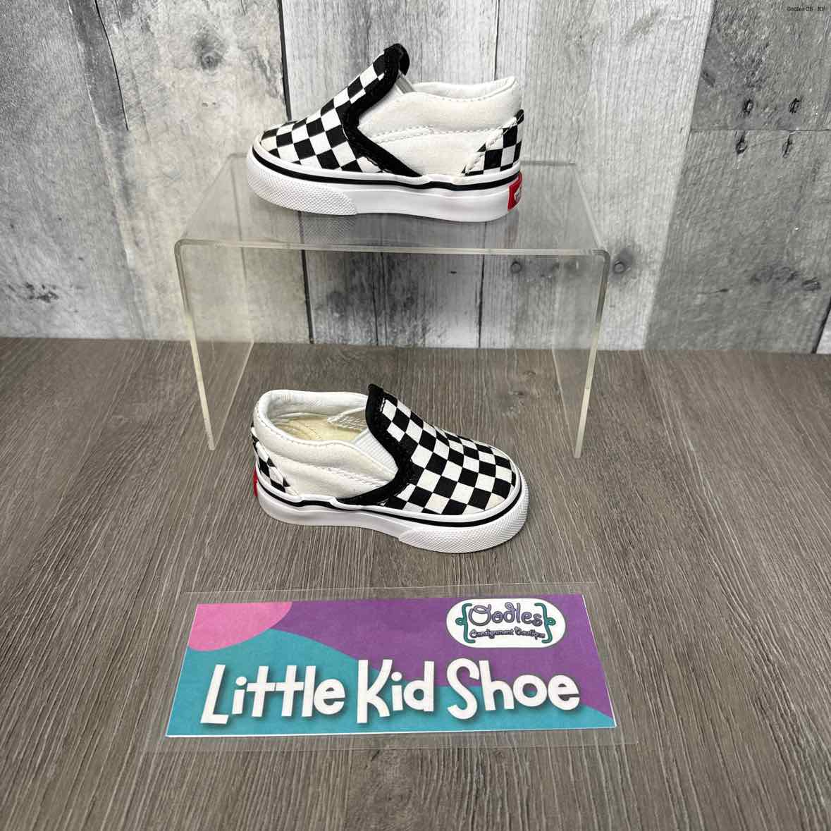 Size 2.5 Black/White Vans Sneakers