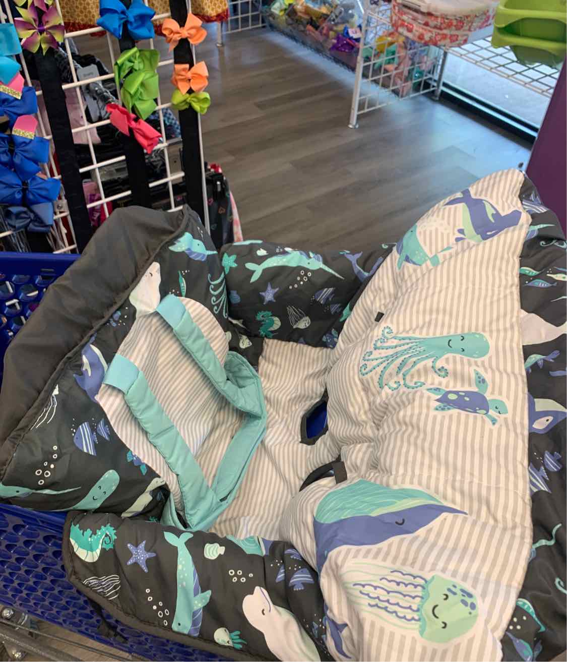 Gold Bug Gray/Blue Ocean Cart Cover