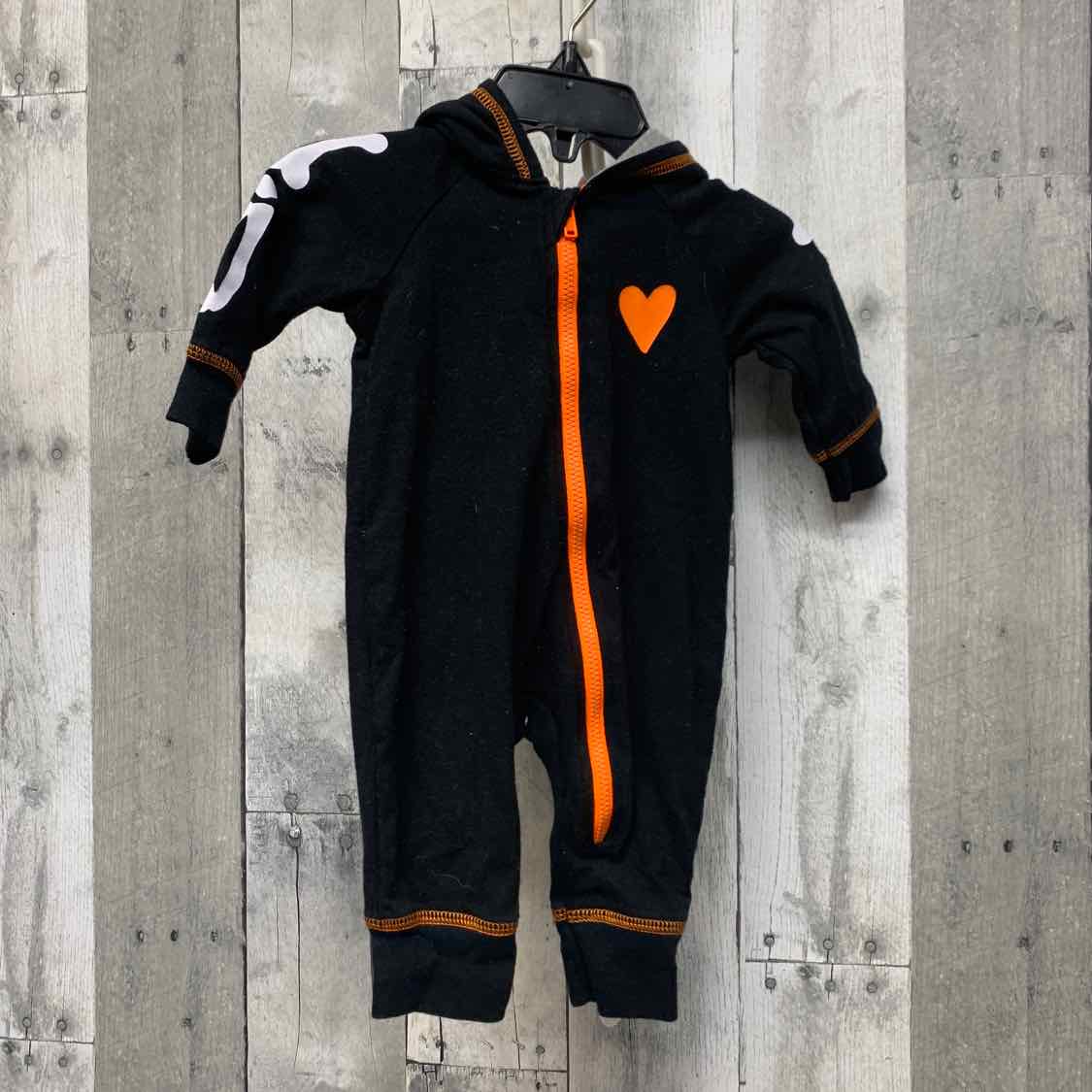 Size 0-3 Months Black/Orange Cat & Jack Romper