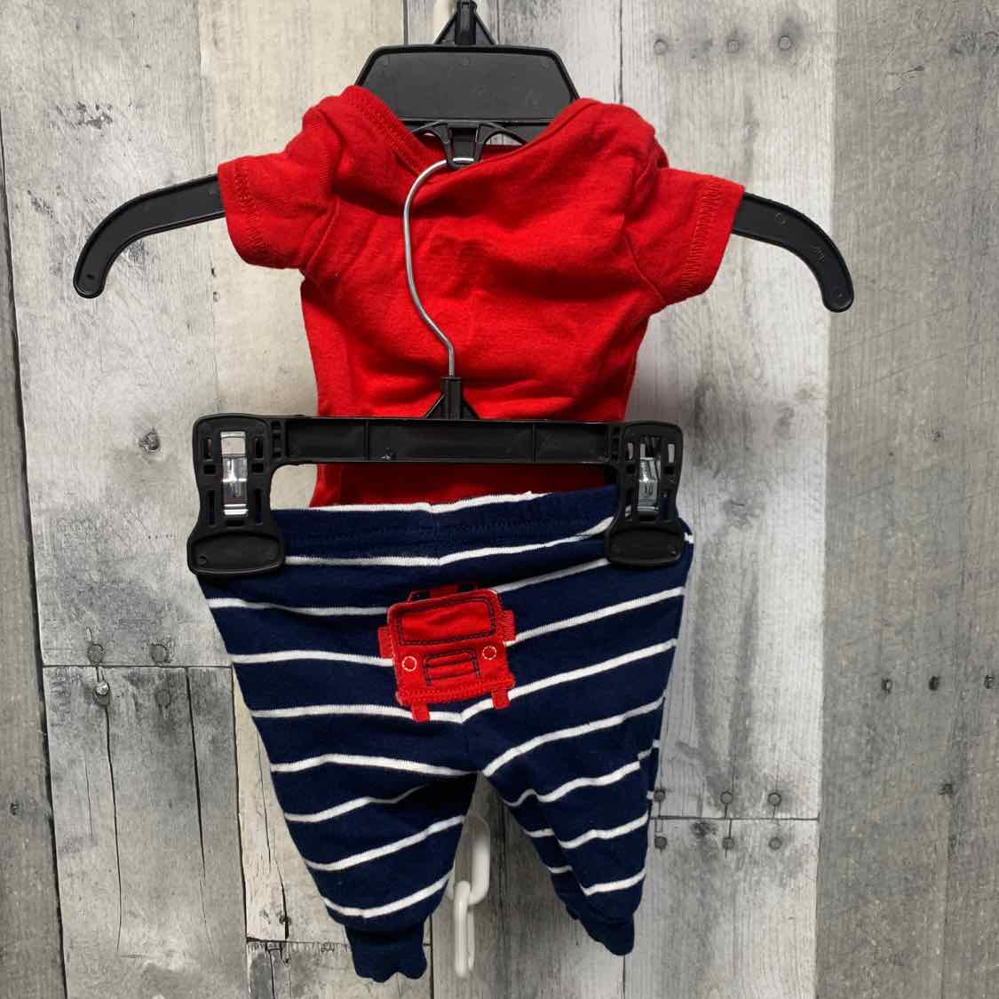 Size Preemie Red/Navy Child of Mine Shirt/Pants