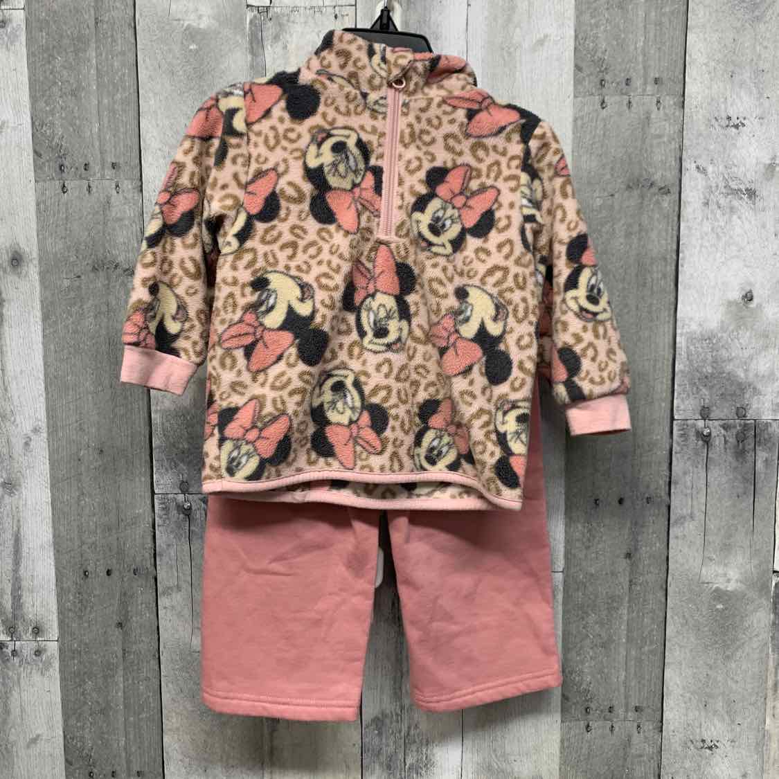 Size 18 Months Pink Print Disney Shirt/Pants