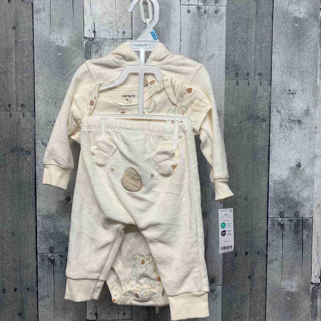 Size 6 Months White Carter's Shirt/Pants