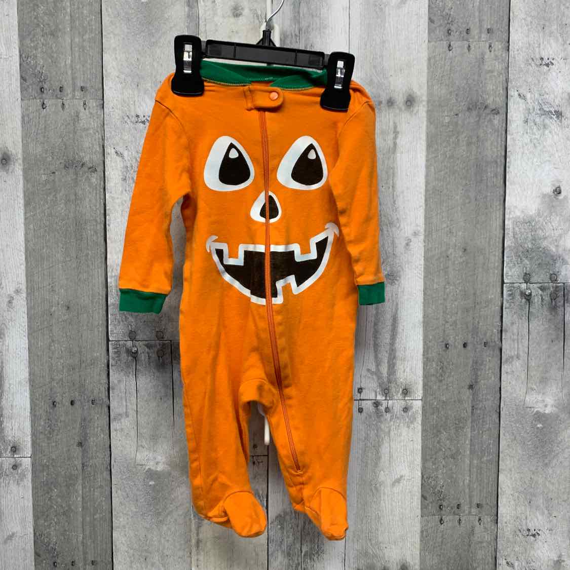 Size 3-6 Months Orange Holiday Brands Footy PJs