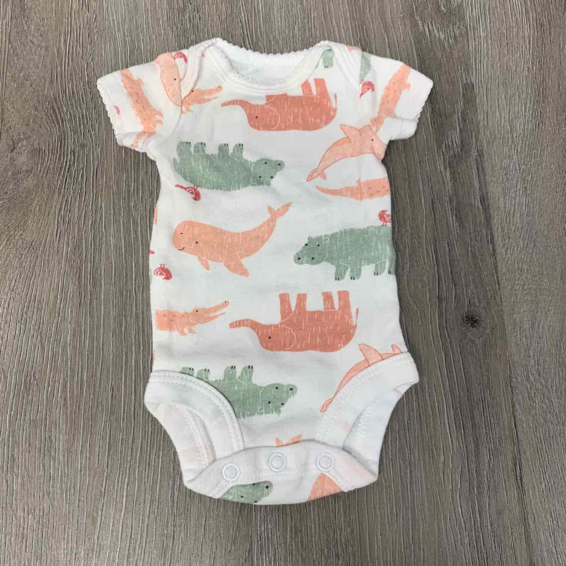 Size Preemie White Print Child of Mine Bodysuit