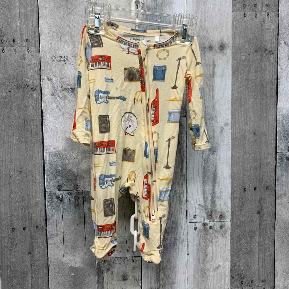 Size Newborn Tan Print Bamboo Footy PJs
