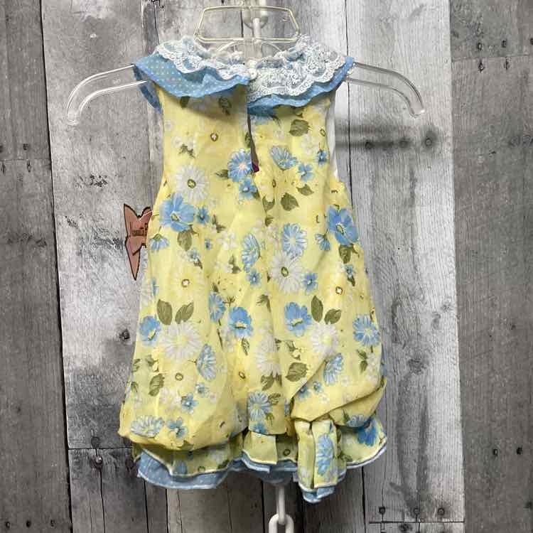 Size 12 Months Yellow/Blue Nannette Dress